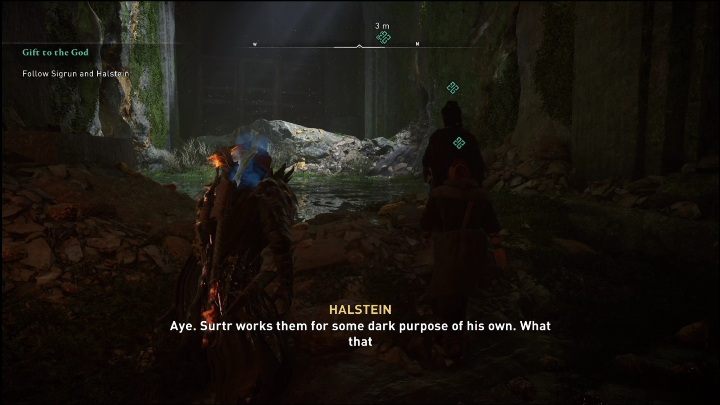 Waszym zadaniem jest podążanie za nimi, aż do samego schroniska - AC Valhalla Świt Ragnaroku: Dar dla boga (Gift for the God) - opis przejścia - Assassins Creed Valhalla - poradnik do gry