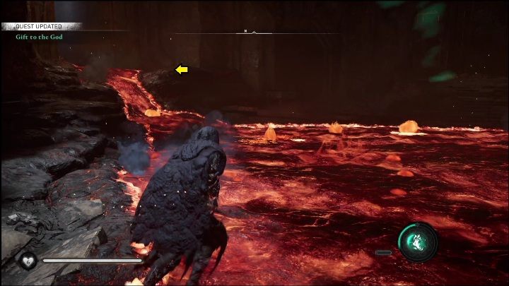 Po zabiciu wszystkich przeszkadzających wokoło, zobaczycie jak Singrun i Halstein próbują otworzyć zamknięte drzwi - AC Valhalla Świt Ragnaroku: Dar dla boga (Gift for the God) - opis przejścia - Assassins Creed Valhalla - poradnik do gry