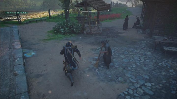 Jeden kot (najczęściej czarny) przebywa po lewej stronie rynku, koło studni (teren zaznaczony 2 na screenie powyżej) - AC Valhalla Oblężenie Paryża: Głaskot - jak zdobyć trofeum, wszystkie koty - Assassins Creed Valhalla - poradnik do gry