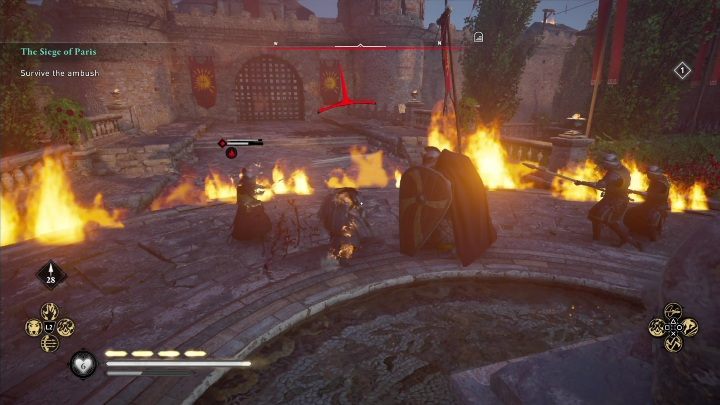 Idąc dalej traficie w zasadzkę - AC Valhalla Oblężenie Paryża: Oblężenie Paryża - solucja, opis przejścia - Assassins Creed Valhalla - poradnik do gry