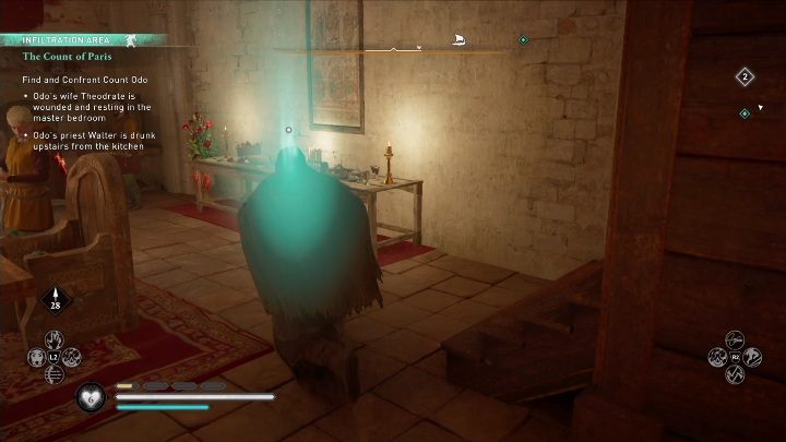 Kolejnym krokiem będzie wzięcie wina, które leży na stole - AC Valhalla Oblężenie Paryża: Hrabia Paryża - solucja, opis przejścia - Assassins Creed Valhalla - poradnik do gry