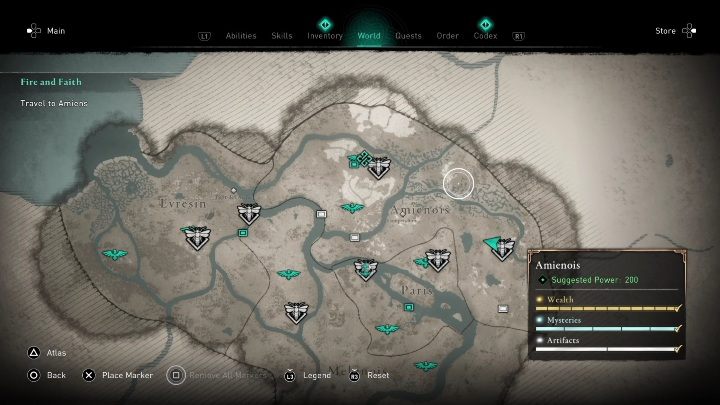 Ciąg dalszy misji jest w Amenis, w regionie Amienois - AC Valhalla Oblężenie Paryża: Ogień i wiara - solucja, opis przejścia - Assassins Creed Valhalla - poradnik do gry