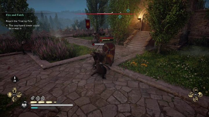 Po wejściu do środka musicie pozbyć się wszystkich strażników, aby nikt wam nie przeszkadzał - AC Valhalla Oblężenie Paryża: Ogień i wiara - solucja, opis przejścia - Assassins Creed Valhalla - poradnik do gry