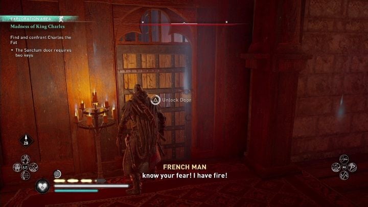 Z nim udajcie się do kolejnych zamkniętych drzwi - AC Valhalla Oblężenie Paryża: Obłęd króla Karola - solucja, opis przejścia - Assassins Creed Valhalla - poradnik do gry