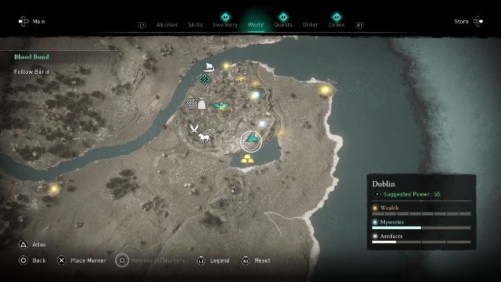 Region: Dublin - AC Valhalla Gniew Druidów: Fragmenty Cyklu Irlandzkiego - cała kolekcja, mapa - Assassins Creed Valhalla - poradnik do gry