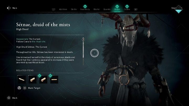 1 wskazówka: Otrzymywana automatycznie po zabiciu Przeklętej - AC Valhalla Gniew Druidów: Dzieci Danu - lista, wszystkie wskazówki - Assassins Creed Valhalla - poradnik do gry