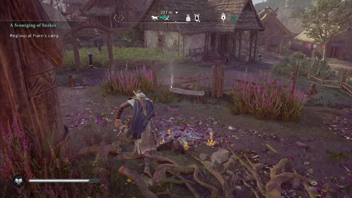 3 wskazówka: Koło ołtarza w Dublinie, po jego lewej stronie, na drewnianej ławce - AC Valhalla Gniew Druidów: Dzieci Danu - lista, wszystkie wskazówki - Assassins Creed Valhalla - poradnik do gry