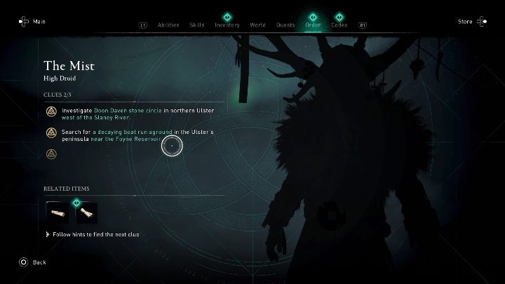 Mgła (Trian, ten od kamiennych kręgów) nie łączy się z zadaniami fabularnymi - AC Valhalla Gniew Druidów: Dzieci Danu - lista, wszystkie wskazówki - Assassins Creed Valhalla - poradnik do gry