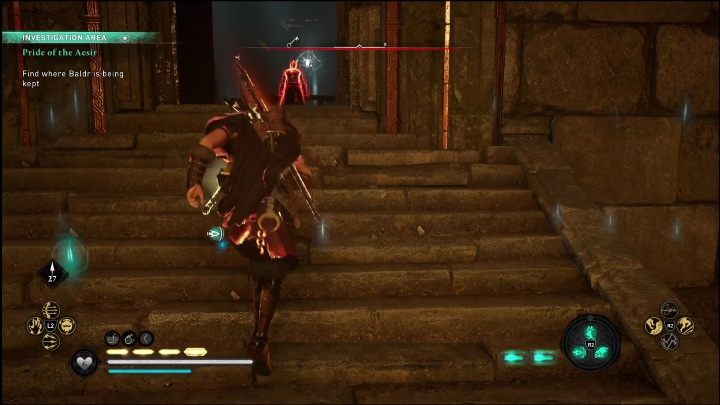 Po zbadaniu celi udajcie się na górę - AC Valhalla Świt Ragnaroku: Duma Asów (Pride of the Aesir) - solucja, opis przejścia - Assassins Creed Valhalla - poradnik do gry