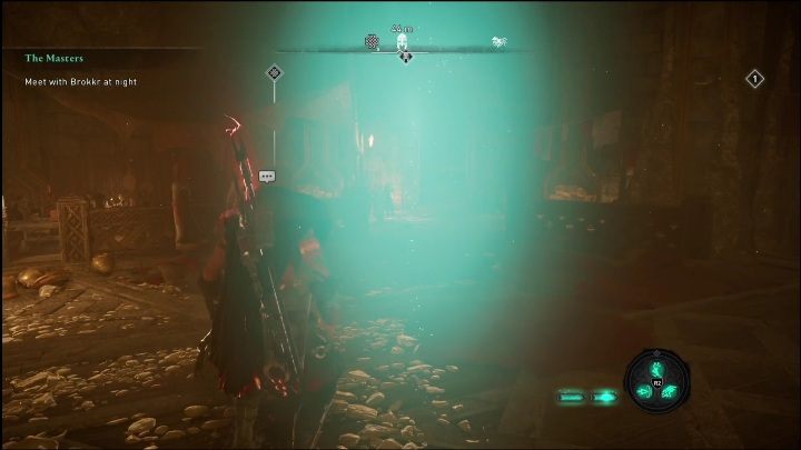 Po rozmowie ze wszystkimi ważnymi postaciami, musicie udać się do miejsca oznaczonego niebieską poświatą i przeczekać do nocy - AC Valhalla Świt Ragnaroku: Mistrzowie (The Masters) - opis przejścia - Assassins Creed Valhalla - poradnik do gry