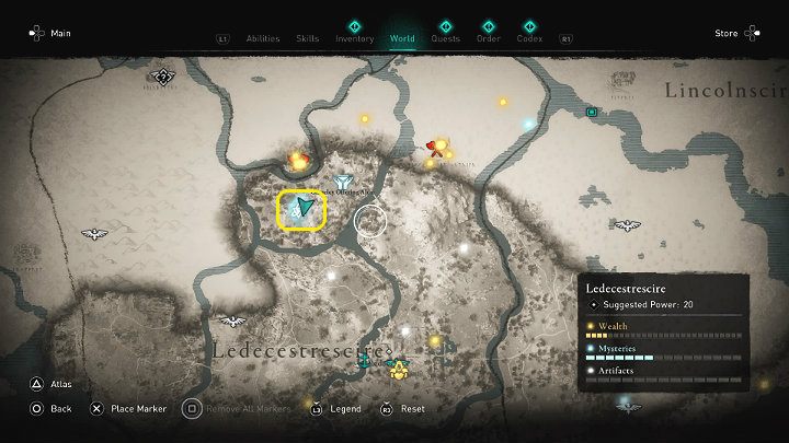 W miejscu zaznaczonym na powyższym obrazku spotkasz mężczyznę, który stoi przed drzwiami do podziemnej krypty - Assassins Creed Valhalla: Klub Miłośników Pięściarstwa - solucja, opis przejścia - Assassins Creed Valhalla - poradnik do gry