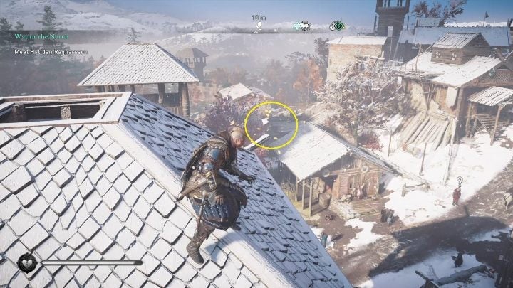 Początek: Kartka znajduje się na jednej z wieży, znajdujących się w okolicy miasta - Assassins Creed Valhalla: Karta niesiona wiatrem - Eurvicscire, sekrety, lokacje - Assassins Creed Valhalla - poradnik do gry