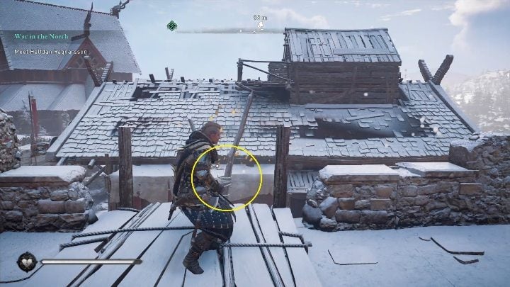 Koniec: Kartka zatrzyma się na murze obronnym - Assassins Creed Valhalla: Karta niesiona wiatrem - Eurvicscire, sekrety, lokacje - Assassins Creed Valhalla - poradnik do gry