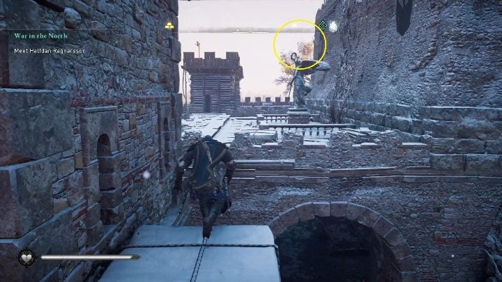 Koniec: Kartka zatrzyma się na czubku posągu - Assassins Creed Valhalla: Karta niesiona wiatrem - Eurvicscire, sekrety, lokacje - Assassins Creed Valhalla - poradnik do gry