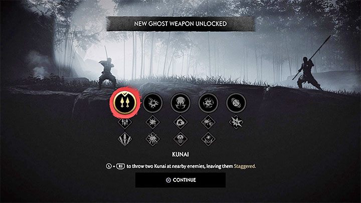 Nożyki kunai to jeden z pięciu głównych gadżetów w grze - Ghost of Tsushima: Porady na start - Ghost of Tsushima - poradnik do gry