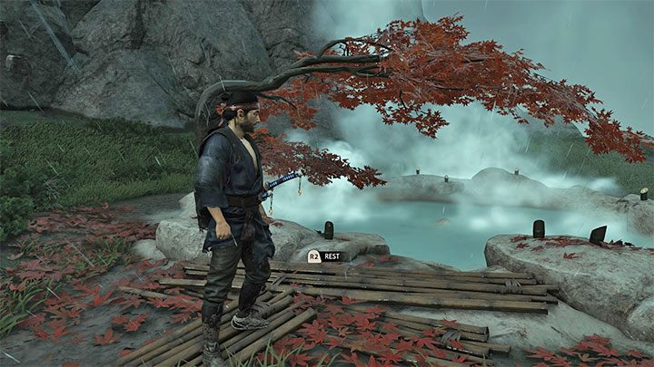 Zdrowie możesz permanentnie zwiększać odwiedzając Gorące źródła (Hot Springs) - Ghost of Tsushima: Leczenie, hart ducha - Ghost of Tsushima - poradnik do gry