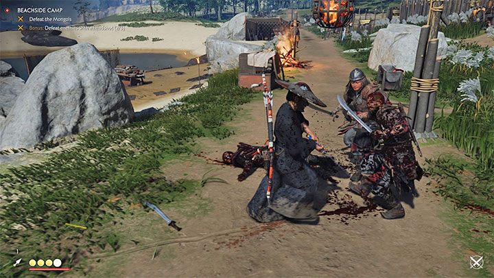 Do bezpośredniej konfrontacji może przede wszystkim dojść na twoje życzenie lub w wyniku popełnienia błędu podczas skradania się - Ghost of Tsushima: Walka bezpośrednia - styl Samuraja - Ghost of Tsushima - poradnik do gry