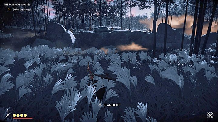 Dobrym sposobem na rozpoczęcie bitwy jest skorzystanie z prowokacji - Stand-Off - Ghost of Tsushima: Walka bezpośrednia - styl Samuraja - Ghost of Tsushima - poradnik do gry