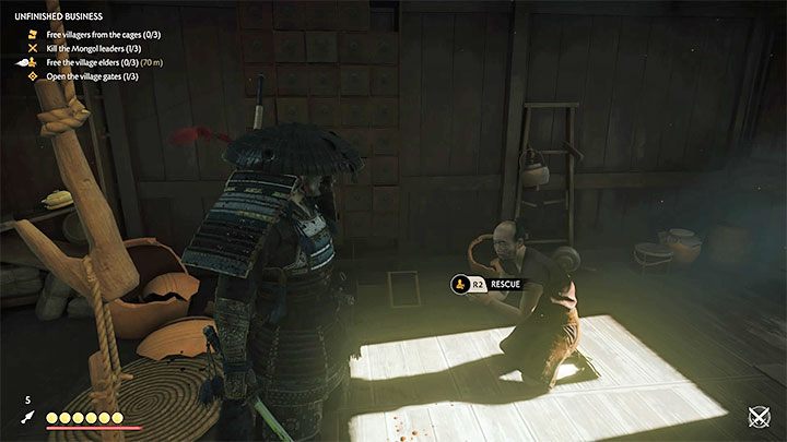 Podobnie wygląda to w przypadku lokacji z zakładnikami więzionymi przez Mongołów - Ghost of Tsushima: Skradanie się - styl Ducha - Ghost of Tsushima - poradnik do gry