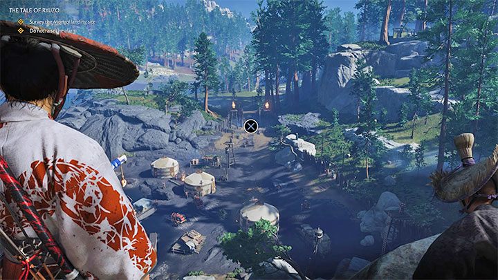 Zanim wkroczysz do każdej większej lokacji okupowanej przez przeciwników warto wykonać rekonesans - Ghost of Tsushima: Skradanie się - styl Ducha - Ghost of Tsushima - poradnik do gry