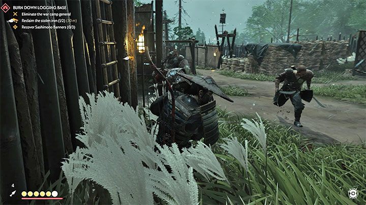 Do wykrycia sterowanej postaci najłatwiej może dojść jeśli zostaniesz zauważony przez jakiegoś przeciwnika podczas skradania się lub podczas wykonywania cichego zabójstwa - Ghost of Tsushima: Skradanie się - styl Ducha - Ghost of Tsushima - poradnik do gry