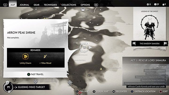 Wspomniany talizman możesz zdobyć dzięki odwiedzeniu kapliczki shinto - Ghost of Tsushima: Crafting - Ghost of Tsushima - poradnik do gry