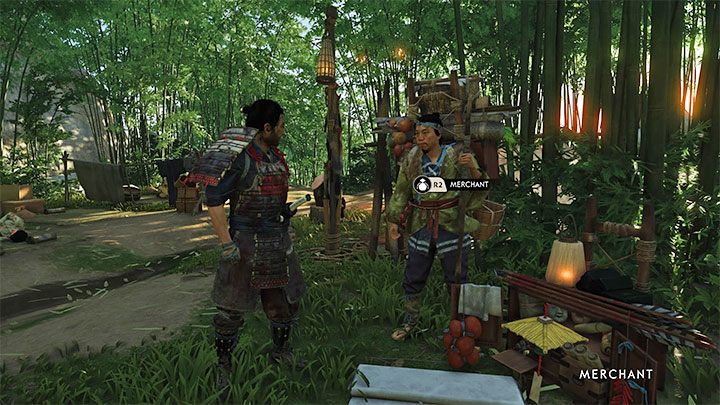 Strój wędrowca możesz otrzymać w prezencie od pierwszego kupca (Merchant) napotkanego w świecie gry - Ghost of Tsushima: Najlepsze pancerze na start - Ghost of Tsushima - poradnik do gry
