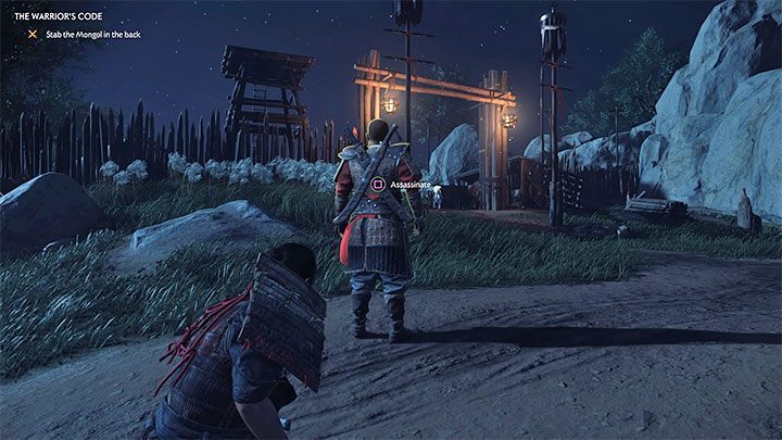 Po zapadnięciu zmroku wyrusz w stronę wrogiego fortu - Ghost of Tsushima: Kodeks wojownika (The Warriors Code) solucja, opis przejścia - Ghost of Tsushima - poradnik do gry