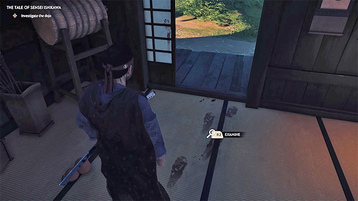 W dojo odkryjesz ślady walki i musisz przeszukać tę lokację - Ghost of Tsushima: Opowieść Senseia Ishikawy (The Tale of Sensei) solucja - Ghost of Tsushima - poradnik do gry