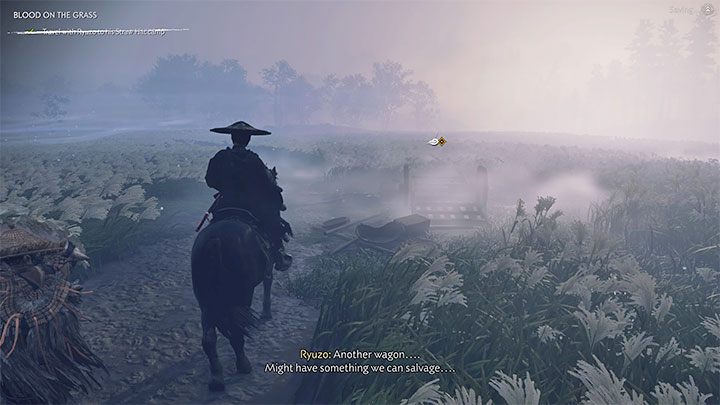 Po tym jak wsiądziesz na konia zacznij podążać za Ryuzo - Ghost of Tsushima: Krew na trawie (Blood on the Grass) solucja, opis przejścia - Ghost of Tsushima - poradnik do gry
