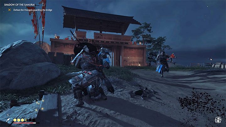 Wyrusz w stronę mostu gdzie masz spotkać się z Yuną - Ghost of Tsushima: Cień samuraja (Shadow of the Samurai) solucja, opis przejścia - Ghost of Tsushima - poradnik do gry