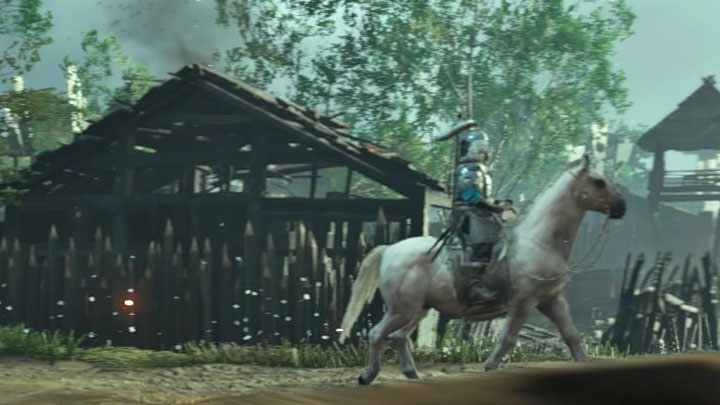 W trakcie przekradania się przez mongolski obóz najbardziej musisz uważać na pojedynczego żołnierza patrolującego okolicę na koniu - Ghost of Tsushima: Mury Yarikawy (The Walls of Yarikawa) solucja, opis przejścia - Ghost of Tsushima - poradnik do gry