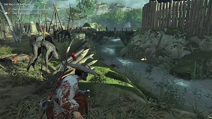 Nowi przeciwnicy są po lewej stronie - Ghost of Tsushima: Mury Yarikawy (The Walls of Yarikawa) solucja, opis przejścia - Ghost of Tsushima - poradnik do gry
