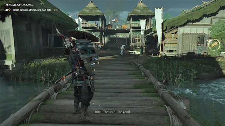 Przejdź przez krótki tunel i skorzystaj z drabiny - Ghost of Tsushima: Mury Yarikawy (The Walls of Yarikawa) solucja, opis przejścia - Ghost of Tsushima - poradnik do gry