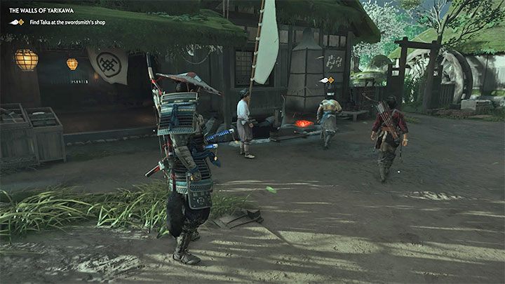 Na sam koniec odszukaj na terenie twierdzy sklep zbrojmistrza (Swordsmiths Shop) - Ghost of Tsushima: Mury Yarikawy (The Walls of Yarikawa) solucja, opis przejścia - Ghost of Tsushima - poradnik do gry