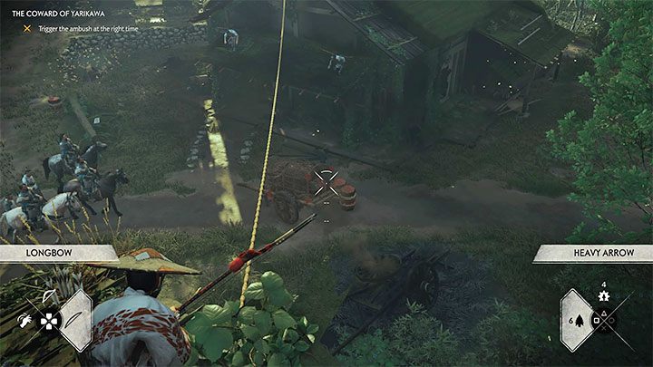 Jin i inni bohaterowie automatycznie rozstawią się na dachach - Ghost of Tsushima: Tchórz Yarikawy (The Coward of Yarikawa) solucja - Ghost of Tsushima - poradnik do gry