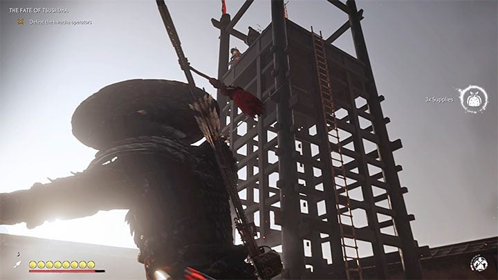 Ze scenki przerywnikowej dowiesz się, że Mongołowie używają wyrzutni strzał hwacha i jest to zagrożenie, z którym musiałeś już zmierzyć się w jednej z poprzednich misji - Ghost of Tsushima: Losy Cuszimy (The Fate of Tsushima) solucja, opis przejścia - Ghost of Tsushima - poradnik do gry