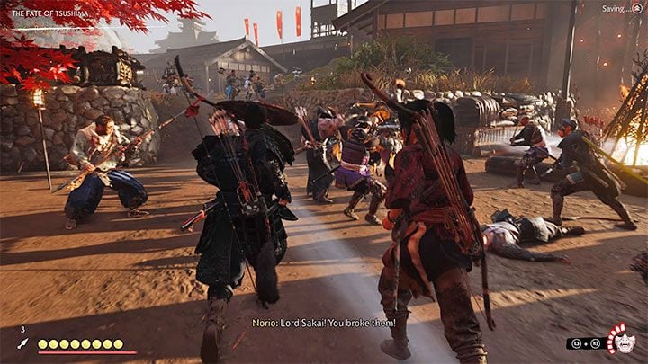 Używaj wyrzutni hwacha do momentu pokonania wszystkich widocznych Mongołów - Ghost of Tsushima: Losy Cuszimy (The Fate of Tsushima) solucja, opis przejścia - Ghost of Tsushima - poradnik do gry