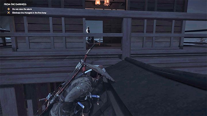 Na drugim piętrze przebywa dwóch Mongołów - Ghost of Tsushima: Z ciemności (From the Darkness) solucja, opis przejścia - Ghost of Tsushima - poradnik do gry
