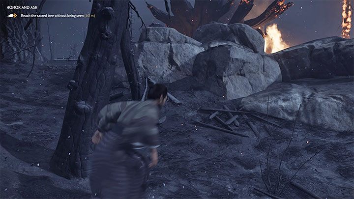 Kontynuuj obchodzenie świętego drzewa od prawej strony - Ghost of Tsushima: Honor i popiół (Honor and Ash) solucja, opis przejścia - Ghost of Tsushima - poradnik do gry