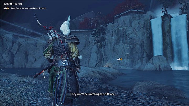 Nowe zadanie Jina dotyczy zakradnięcia się do Zamku Shimura, gdyż z racji przebywania na wygnaniu jest tam nieproszonym gościem i zostałby zaatakowany w momencie wykrycia - Ghost of Tsushima: Serce Jito (Heart of the Jito) solucja, opis przejścia - Ghost of Tsushima - poradnik do gry