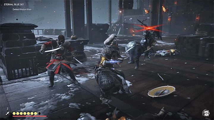W pojedynku z Chanem mogą ci przeszkadzać pojedynczy zwykli przeciwnicy - Ghost of Tsushima: Wiecznie błękitne niebo (Eternal Blue Sky) solucja - Ghost of Tsushima - poradnik do gry