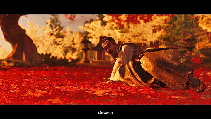 Pojedynek z Shimurą zakończy się w momencie pozbawienia go wszystkich punktów zdrowia - Ghost of Tsushima: Opowieść Pana Shimury (The Tale of Lord Shimura) solucja - Ghost of Tsushima - poradnik do gry