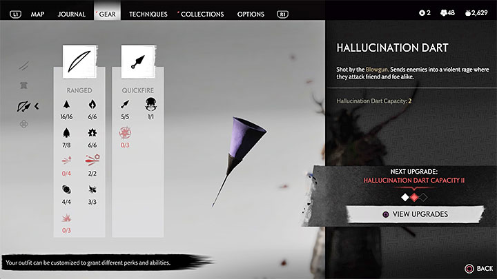 Drugi główny rodzaj strzałek to strzałki halucynacji - Hallucination Dart - Ghost of Tsushima: Jak zdobyć dmuchawkę? - Ghost of Tsushima - poradnik do gry