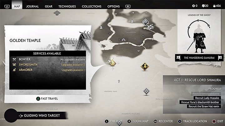 W pierwszych godzinach gry podarunki możesz odbierać w Złotej Świątyni - Golden Temple - Ghost of Tsushima: Jak odbierać podarunki? - Ghost of Tsushima - poradnik do gry