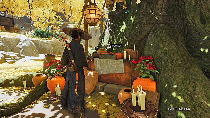 Podarunki pozostawiane są na ołtarzu - Gift Altar - Ghost of Tsushima: Jak odbierać podarunki? - Ghost of Tsushima - poradnik do gry