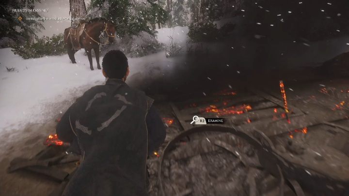 Tę opowieść rozpoczniesz od zbadania zniszczonego wozu, który płonie na środku drogi - Ghost of Tsushima: Przyjaciel mimo woli solucja - Ghost of Tsushima - poradnik do gry