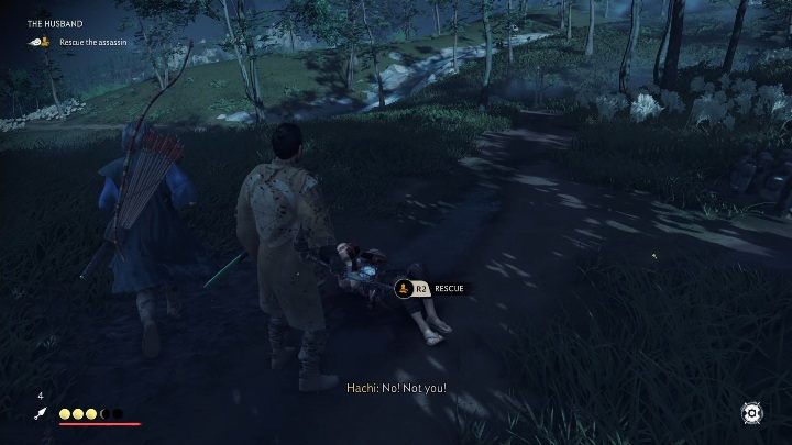 Na zewnątrz znajdziesz ślady mordercy - Ghost of Tsushima: Mąż (The Husband) solucja - Ghost of Tsushima - poradnik do gry