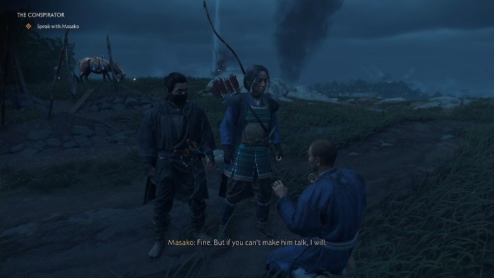 To zadanie rozpoczniesz od rozmowy z Masako - Ghost of Tsushima: Spiskowiec solucja - Ghost of Tsushima - poradnik do gry