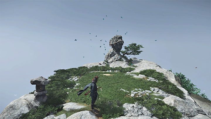 Po zbliżeniu się do góry pojawi się pytajnik symbolizujący unikalną lokację na jej szczycie - Ghost of Tsushima Iki Island: Saruiwa - jak dotrzeć na szczyt? - Ghost of Tsushima - poradnik do gry